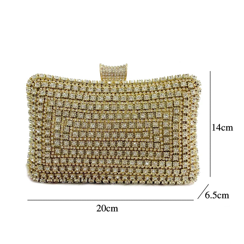 Celeste Luxe Evening Clutch – Gold Edition