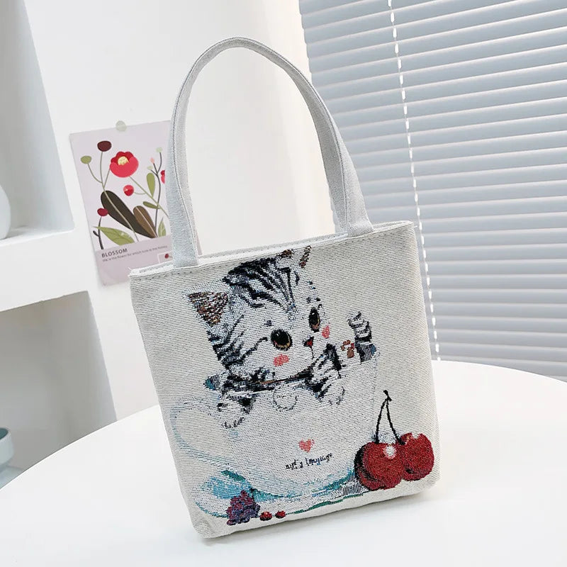 Boho Embroidered Tote: Vintage Chic Canvas Bag