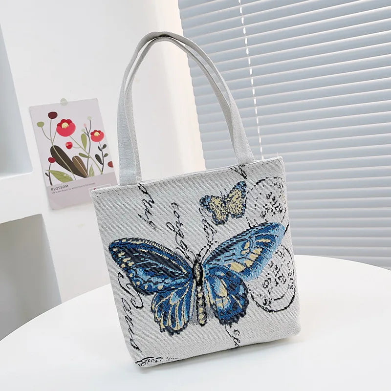 Boho Embroidered Tote: Vintage Chic Canvas Bag