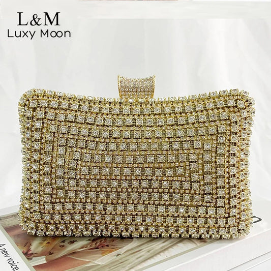 Celeste Luxe Evening Clutch – Gold Edition
