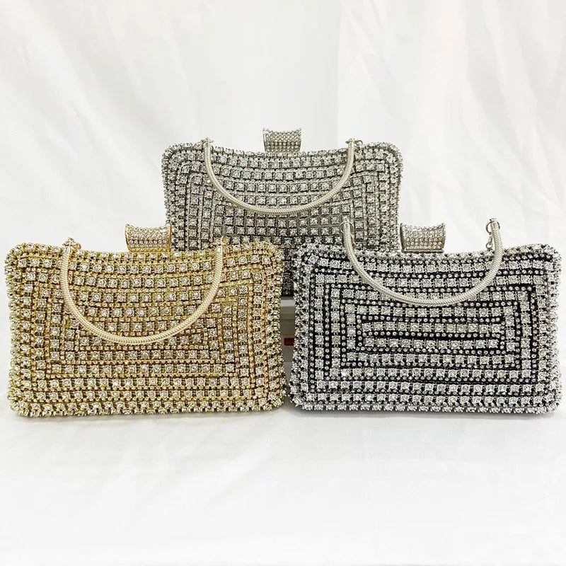 Celeste Luxe Evening Clutch – Gold Edition