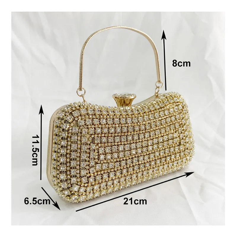 Celeste Luxe Evening Clutch – Gold Edition