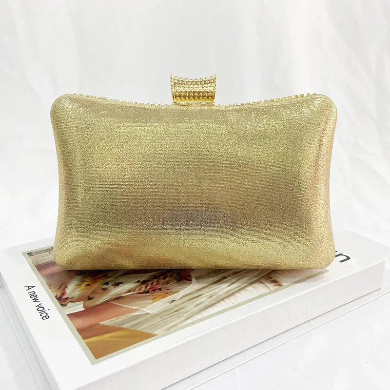 Celeste Luxe Evening Clutch – Gold Edition
