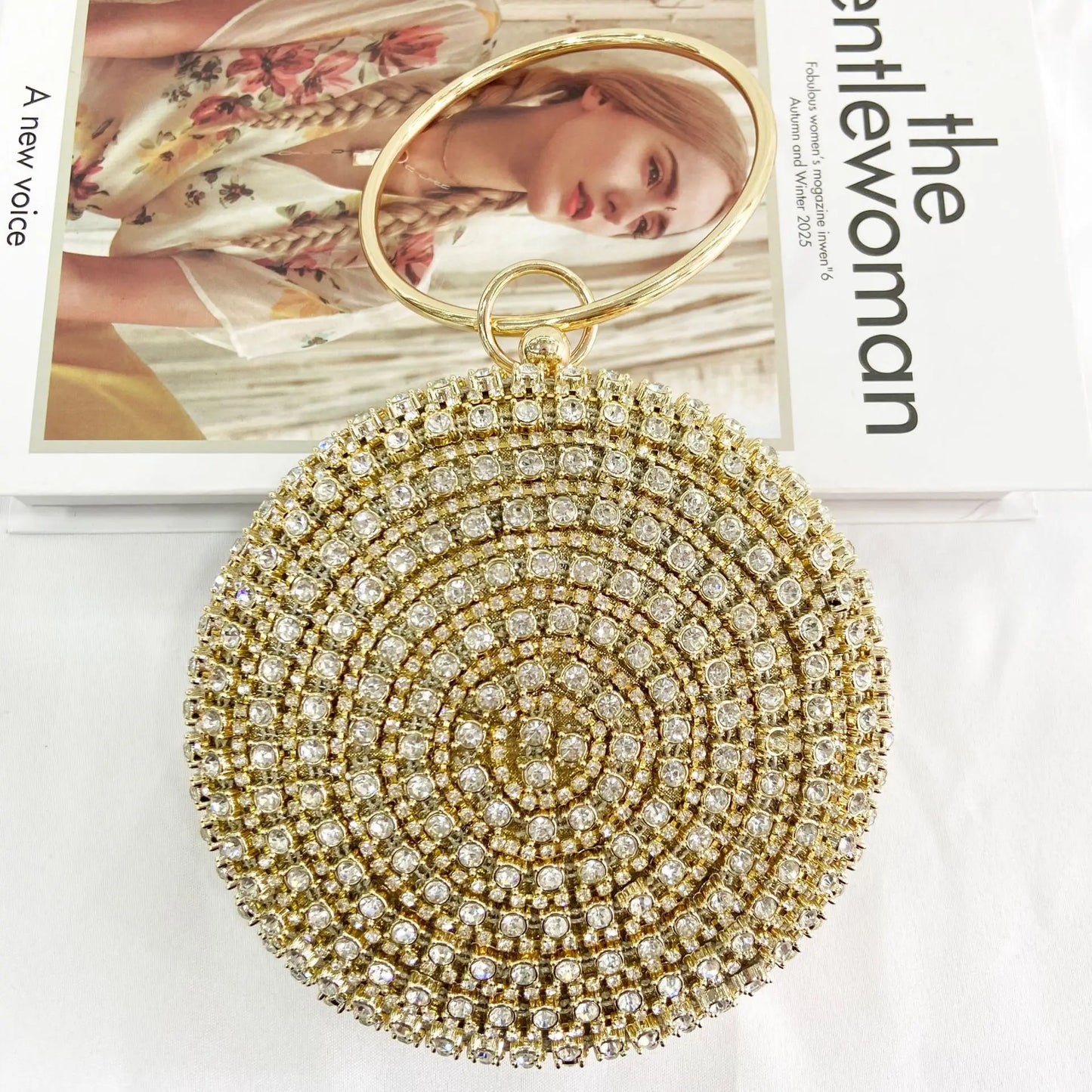 Celeste Luxe Evening Clutch – Gold Edition